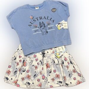 Bluey Kids Matching Set - Blue and White